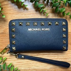 Studded Michael Kors Wrist Wallet / Wristlet / Excellent Used Condition